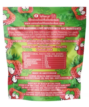 HHC MARSHMALLOWS - STRAWBERRY - 150mg HHC - Canna Health Amsterdam