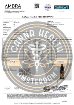 10% CBD Oil - Canna Health Amsterdam