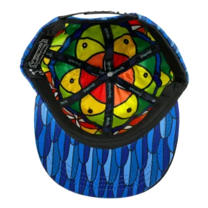 Blue Gold Macaw Feathers Snapback Hat - Image 5