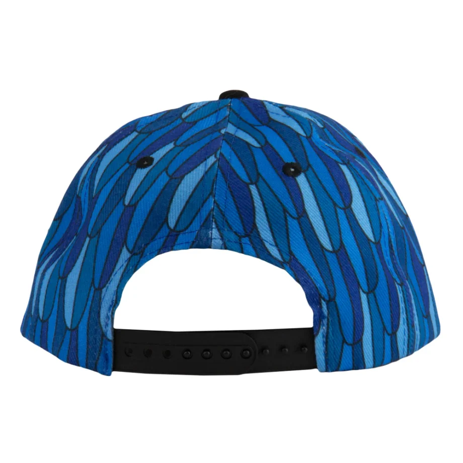 Blue Gold Macaw Feathers Snapback Hat - Image 4