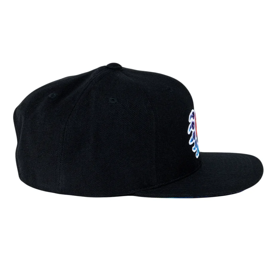 Grassrootsclothing634d88e1f1e9e0634d88e1f1fdf.64222976634d88e1f1fdf.jpg GPaw Tie Dye Schwarze Snapback-Mütze – Bild 5