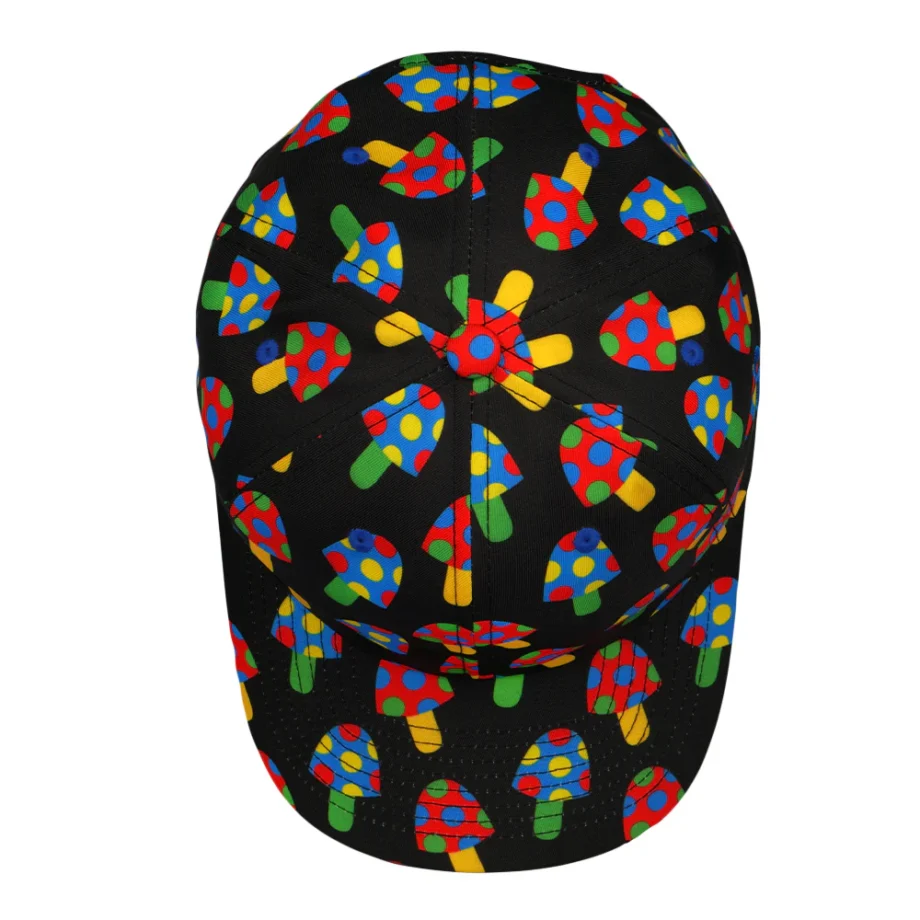 Grassrootsclothing63c9765131971863c9765131b41.4280064363c9765131b41.jpg FAB Shrooms Schwarze Dad-Mütze – Bild 4