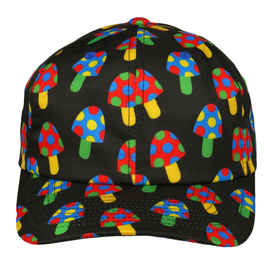 Grassrootsclothing63c976514b51a763c976514b77a.1807306463c976514b77a.jpg FAB Shrooms Schwarze Dad-Mütze – Bild 3