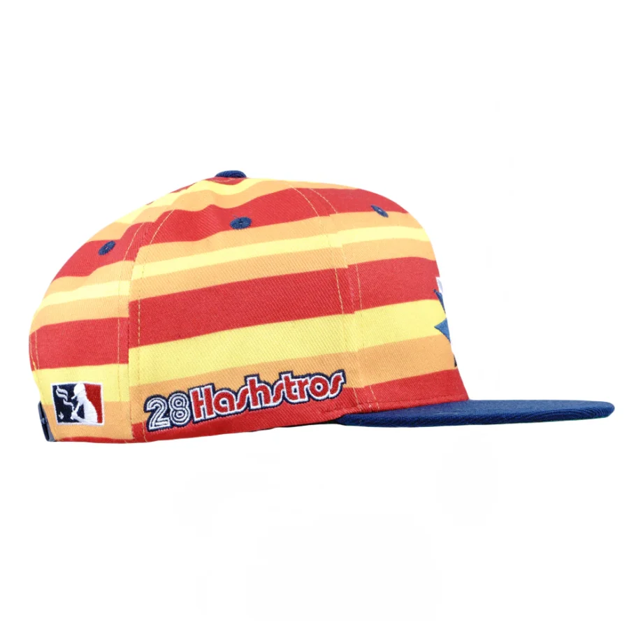 Grassrootsclothing66214fb4d59bd166214fb4d5b40.2561704166214fb4d5b40.jpg Hashstros Orange Gestreifte Snapback-Mütze – Bild 6
