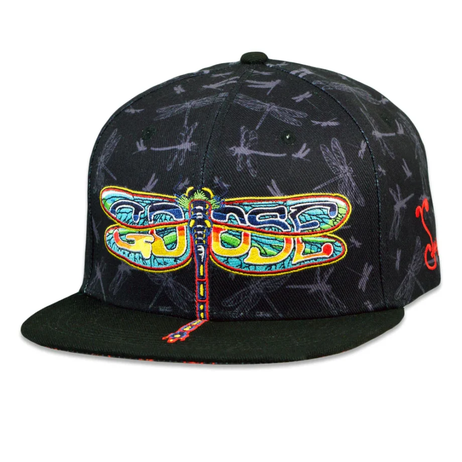 Grassrootsclothing656e1ea85070c0656e1ea8507e8.77603299656e1ea8507e8.jpg Goose Dragonfly Black Snapback Hat - Image 2