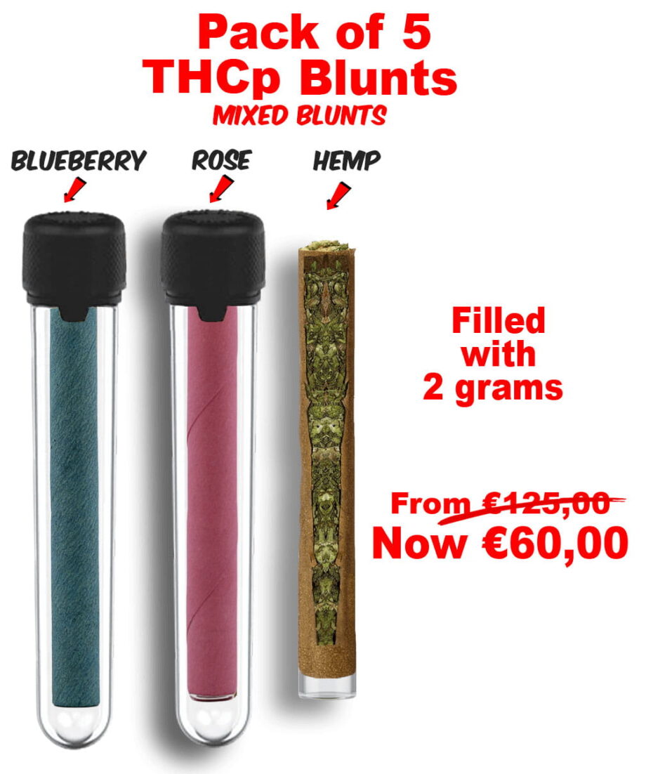 Pack of 5 THCp Blunts - Filled with  2 grams - Image 1