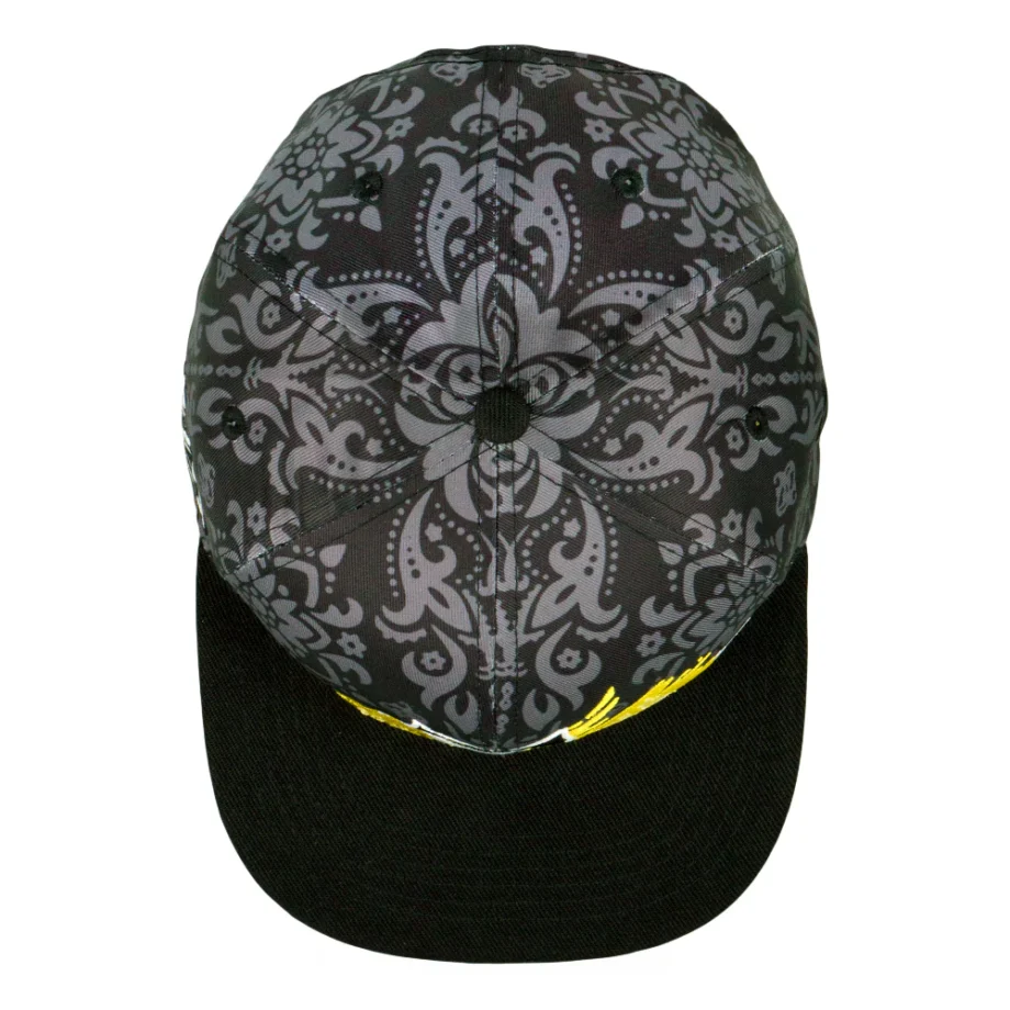 Stylust Paisley Cat Black Snapback Hat - Image 3