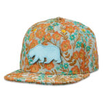 Removable Bear Floral Fitted Hat