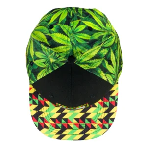 Peter Tosh Leaf Print Snapback Hat – Bild 3