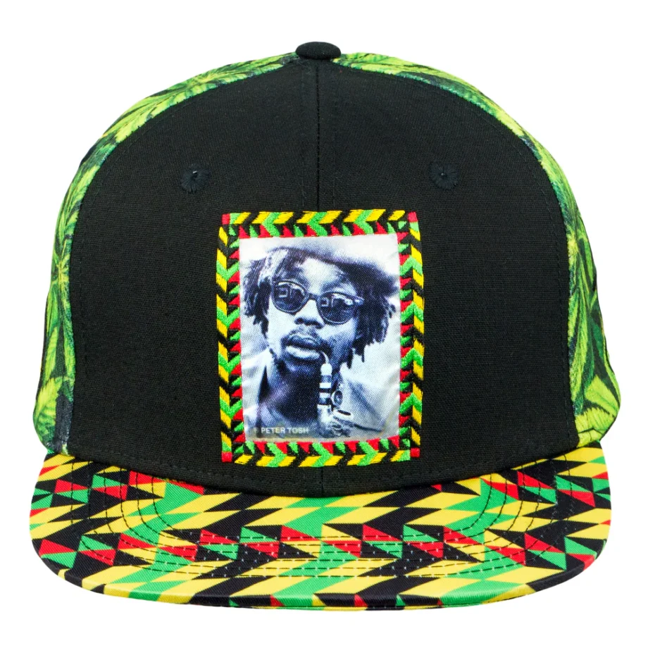 Peter Tosh Leaf Print Snapback Hat – Bild 2