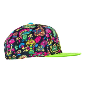 Killer Acid Mushroom Black Snapback Hat - Image 5