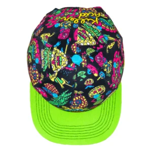Killer Acid Mushroom Black Snapback Hat - Image 3