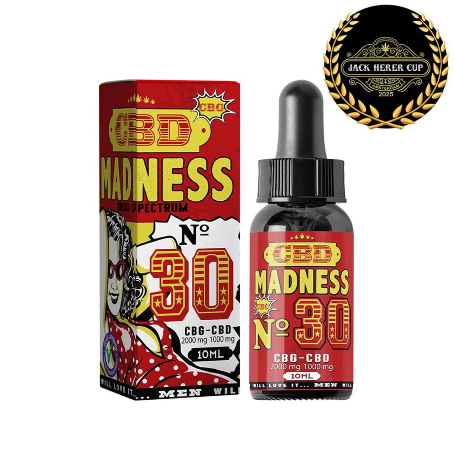 CBD Madness Oil No. 30 CBG CBD – 2000mg CBG, 1000 mg CBD (30%) | 10ml
