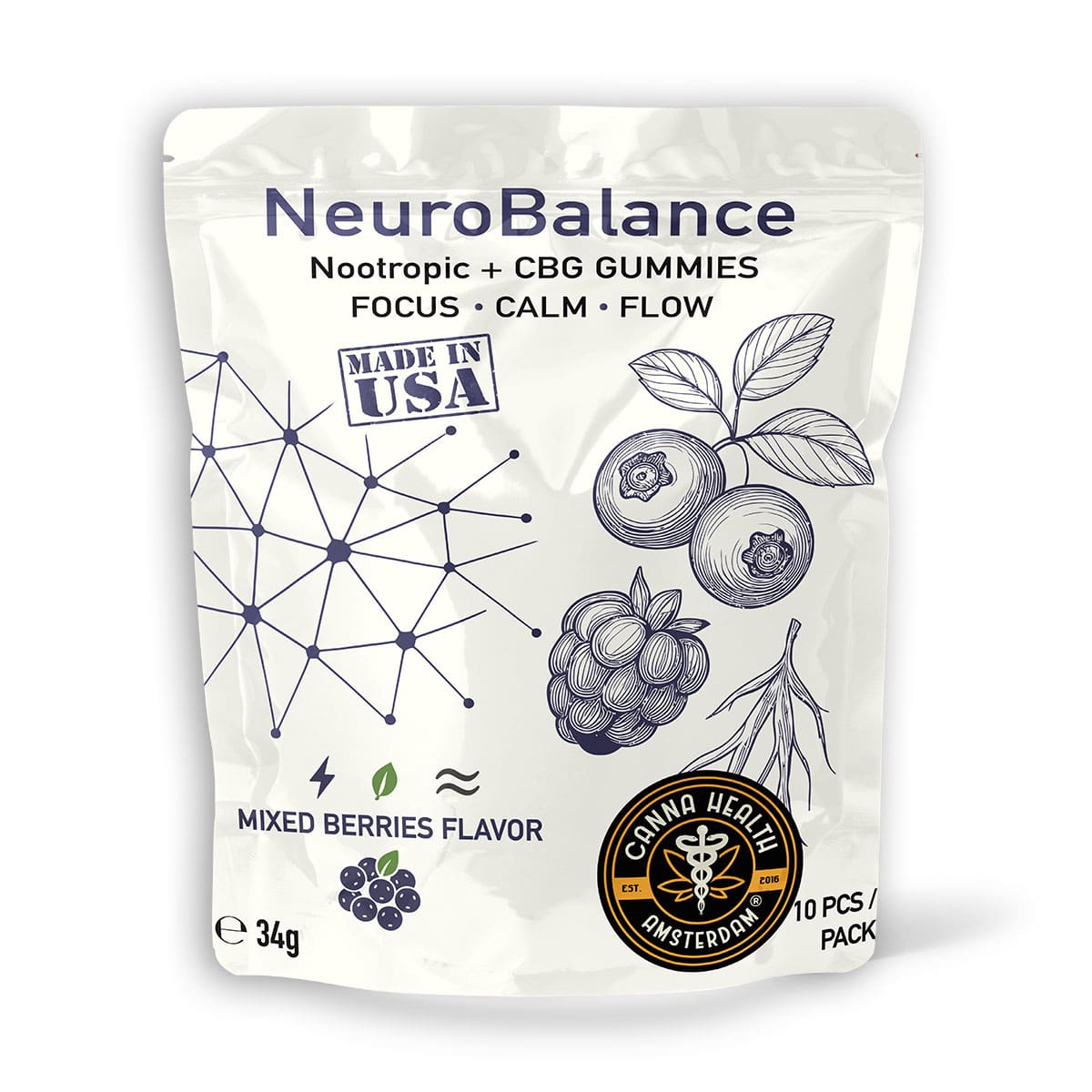 NEUROBALANCE GUMMY: MIXED BERRIES – NOOTROPIC + CBG (250 mg) NEUROBALANCE GUMMY: MIXED BERRIES – NOOTROPIC + CBG (250 mg)
